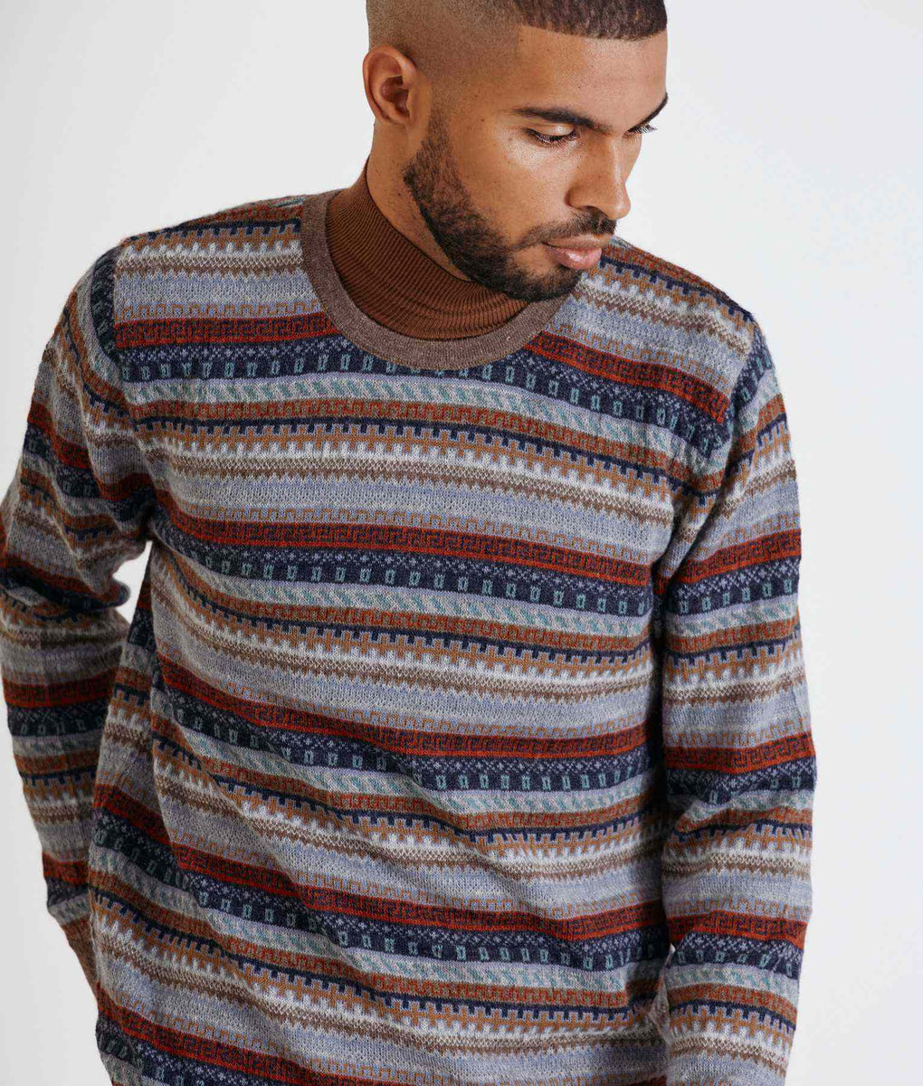 Ropa Chompas De Alpaca Para Hombres Chompa All Over Jacquard Para