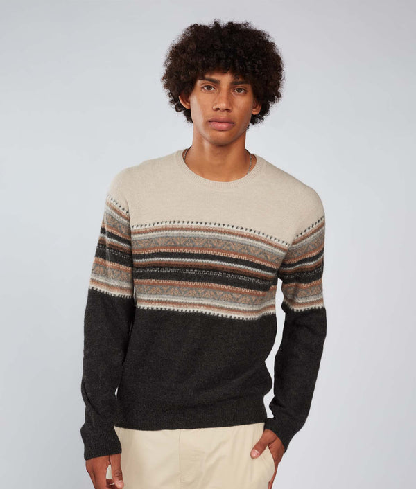 Chompa Jacquard Yoke Cuello Redondo