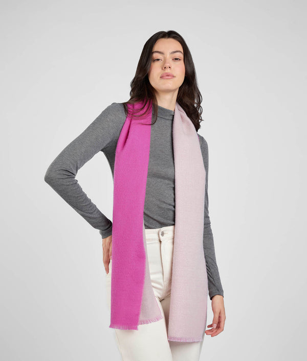 Double Face Scarf - Fucsia & Rosa Pálido