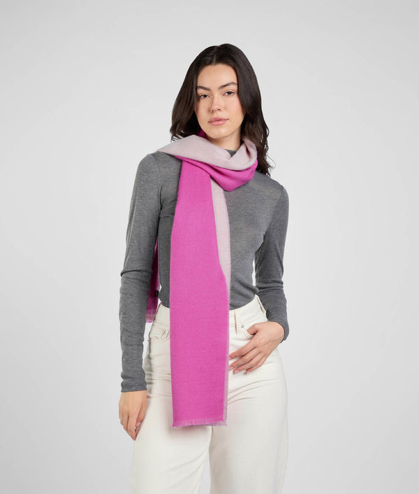 Double Face Scarf - Fucsia & Rosa Pálido