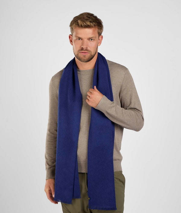 Long Brushed Scarf - Azul Cobalto