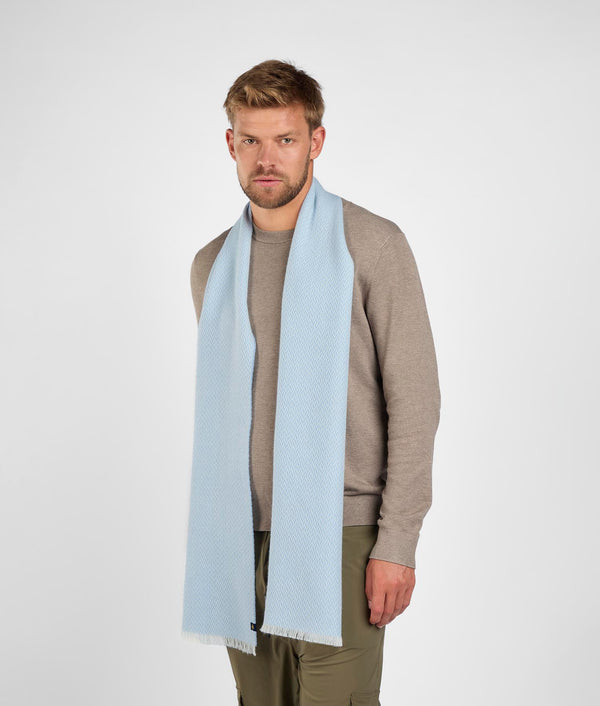 Little Espigas Motif Scarf  - Azul bebé
