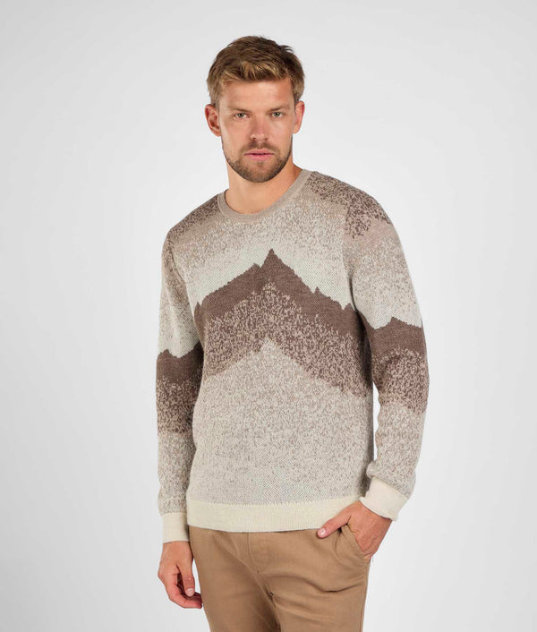 Chompa Ausangate - Beige y Coco Tostado