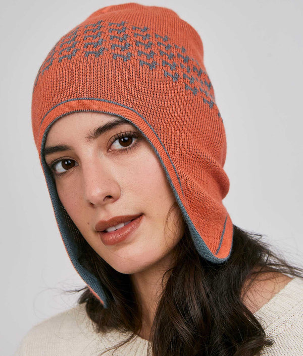Heard Chullo Reversible - Fusion Coral And Globin Blue
