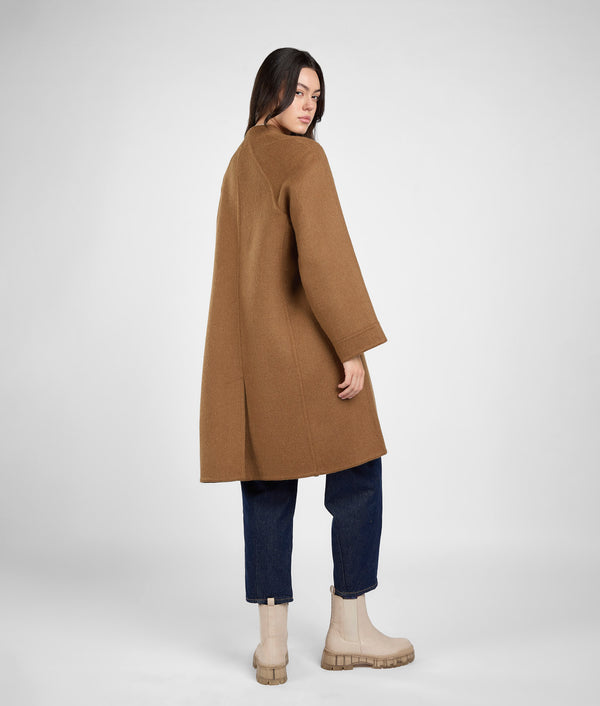 Abrigo Nom Reversible - Marron Ambar Y Tierra Oscura