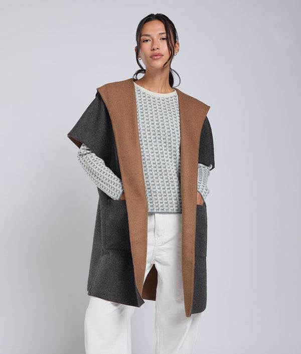 Abrigo Reversible de Corte Pullover