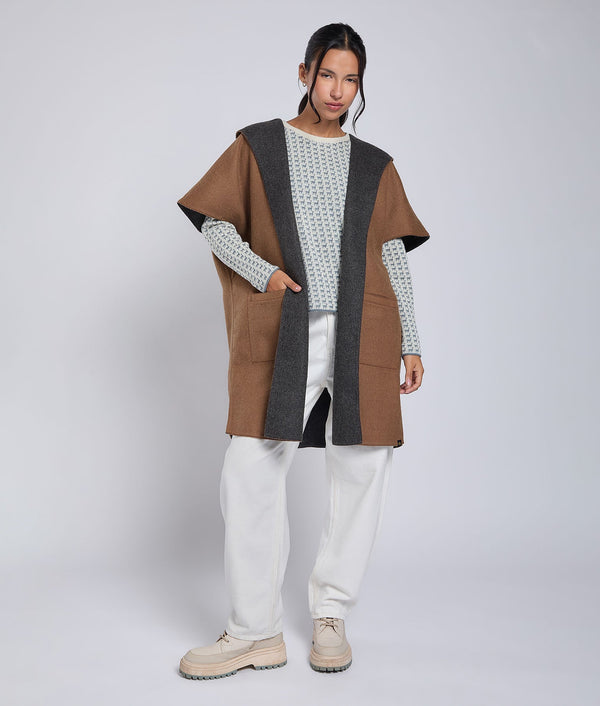 Abrigo Reversible de Corte Pullover