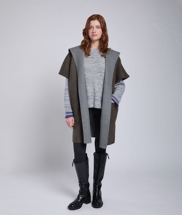 Abrigo Reversible de Corte Pullover