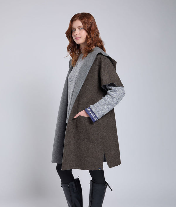 Abrigo Reversible de Corte Pullover