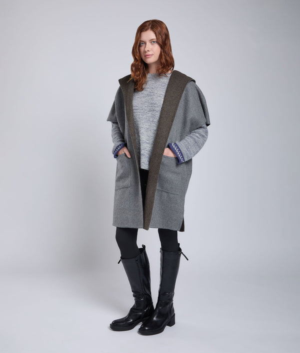 Abrigo Reversible de Corte Pullover