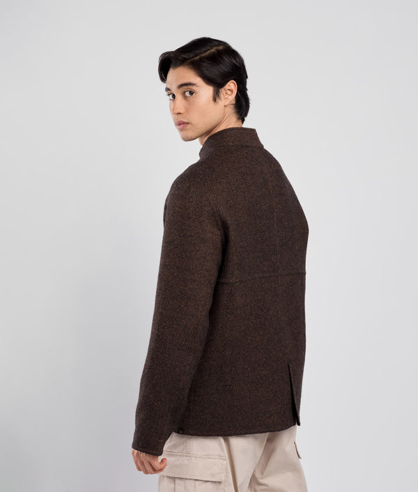 Casaca Zipped Reversible - mocha bisque y negro