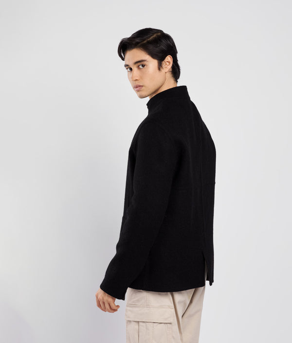 Casaca Zipped Reversible - mocha bisque y negro