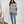 Poncho A Rayas Rib Reversible - Glaciar Gris Y Humus