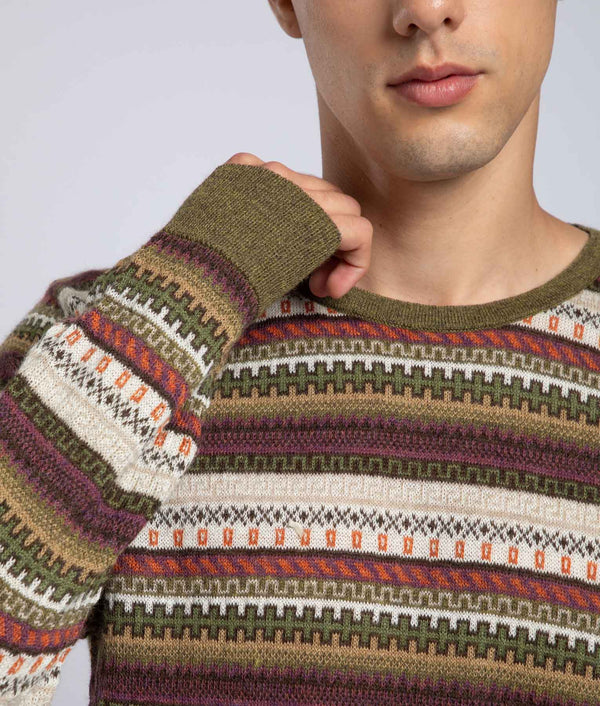 Chompa Cuello Redondo Jacquard All Over