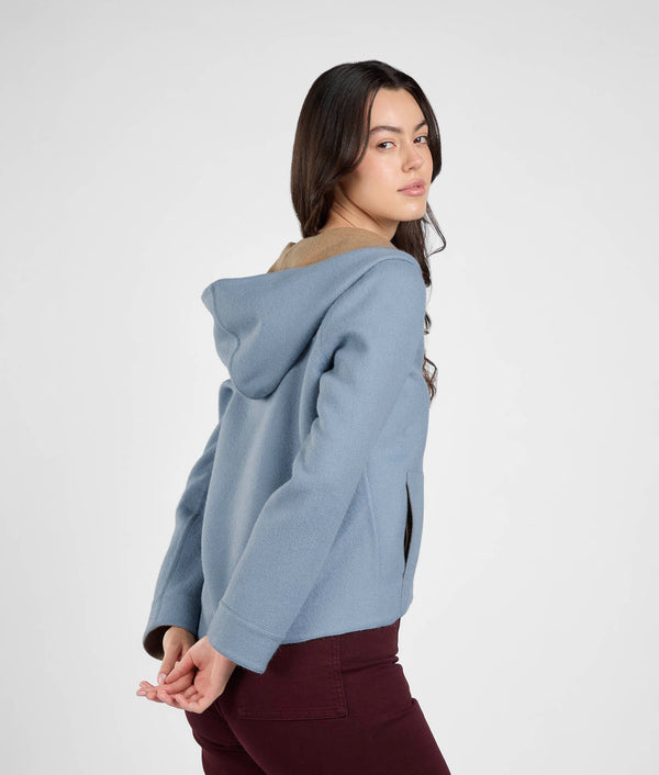 Casaca Reversible - Azul Empolvado & Almendra Dorada