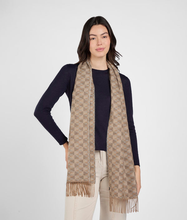 One sided scarf - natural parchmen