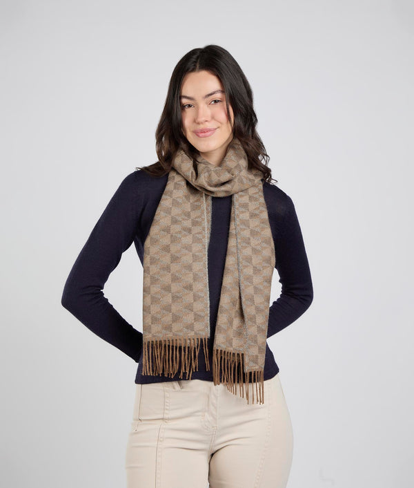 One sided scarf - natural parchmen