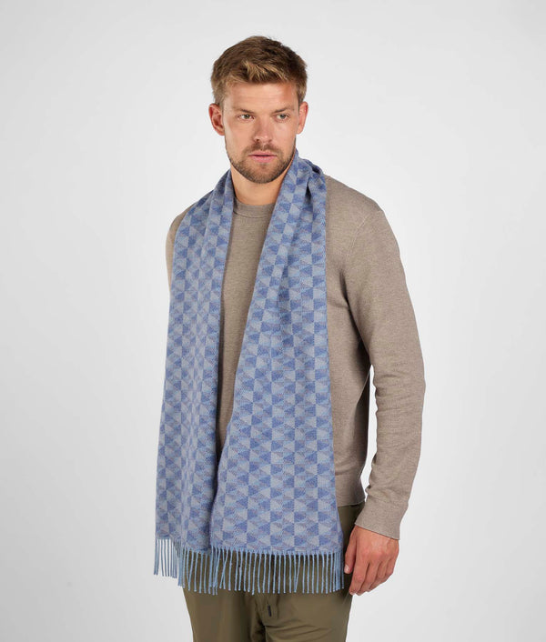 One sided scarf - azul balada