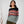 Her Yoke Jacquard O Neck Sweater - Slate Gray And Deep Sea Coral