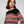 Chompa Yoke Jacquard Cuello O - Gris Pizarra Y Coral Del Mar Profundo