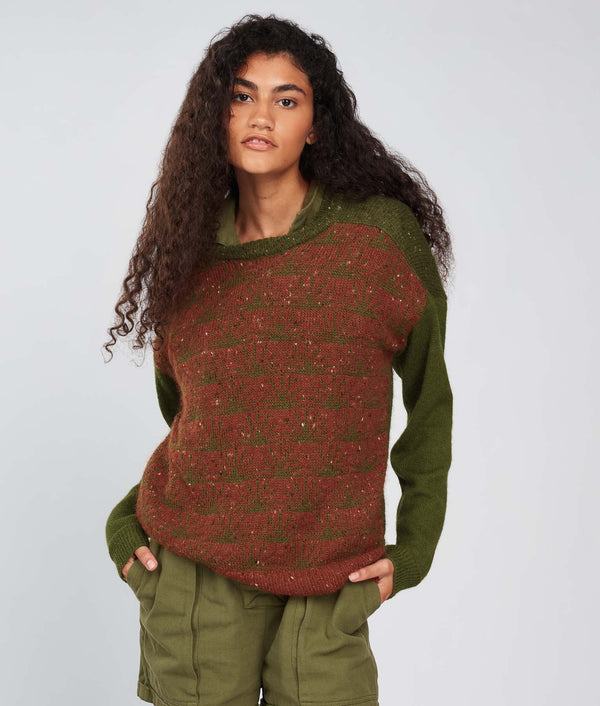 Bicolor Motif Sweater