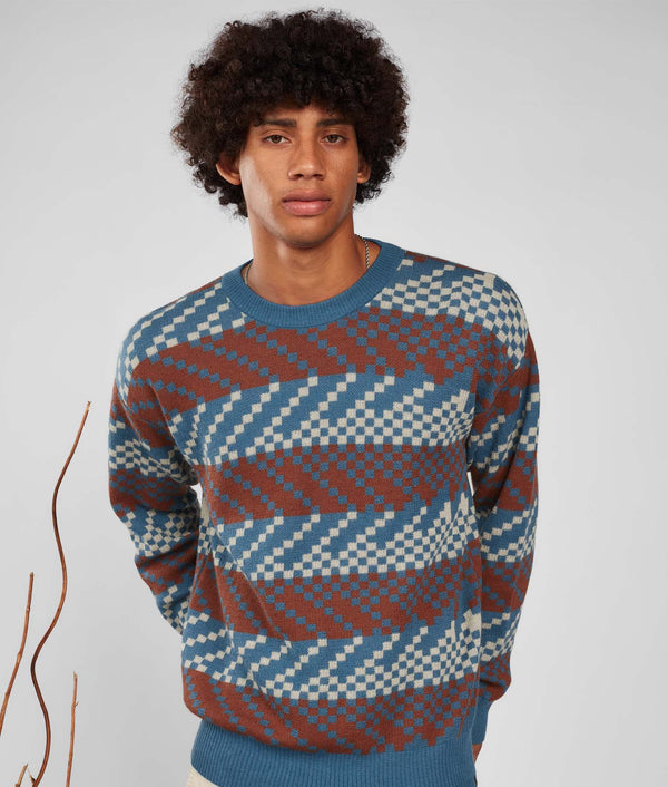 Flash Jacquard Crew Neck Sweater