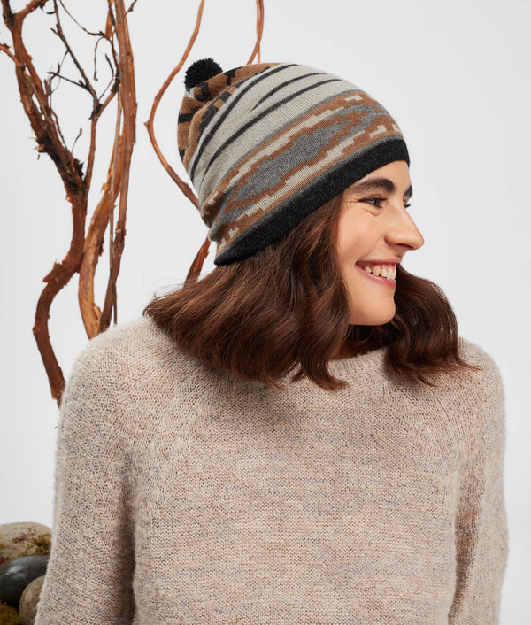 Tipped Jacquard Beanie
