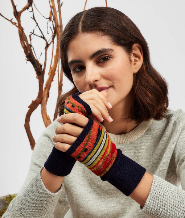 Tipped Jacquard Mittens