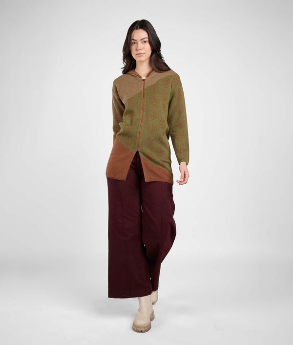 Cárdigan Jacquard - Naranja cálido
