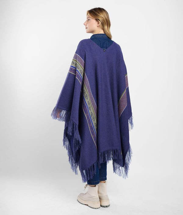 Poncho Las Huellas - Azul Zafiro