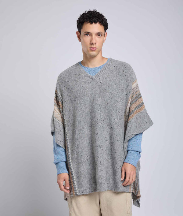 Poncho Jacquard Asimétrico