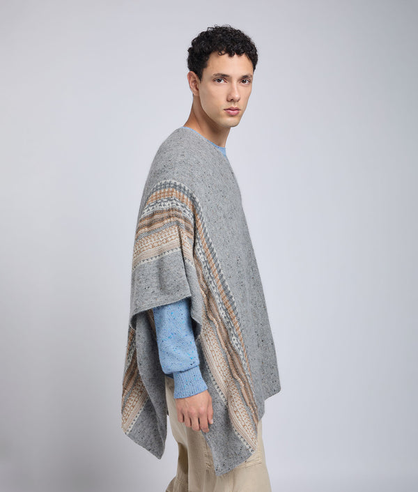 Poncho Jacquard Asimétrico