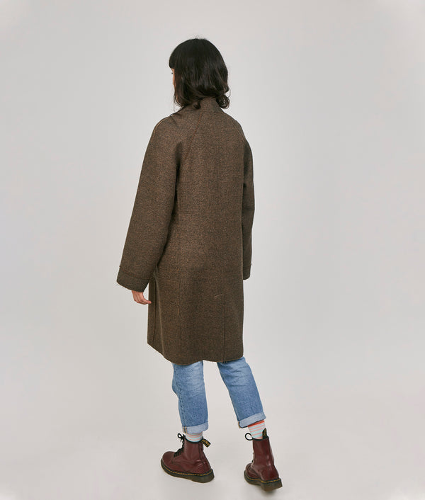 Abrigo Nom Reversible - Marron Ambar Y Tierra Oscura
