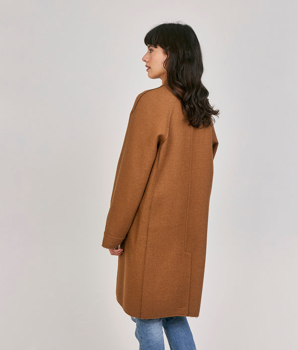 Abrigo Nom Reversible - Marron Ambar Y Tierra Oscura